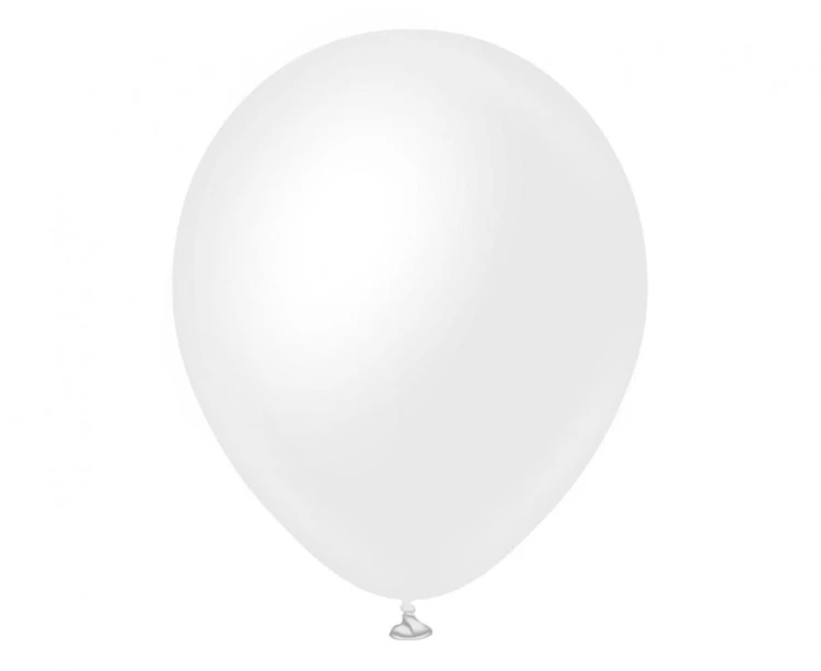 Balony Kalisan 11", opalizujące satin śnieżnobiałe, 50 szt.