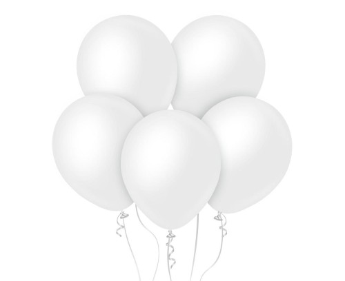 Balony Kalisan 11", opalizujące satin śnieżnobiałe, 50 szt.