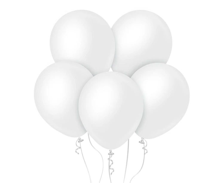 Balony Kalisan 11", opalizujące satin śnieżnobiałe, 50 szt.