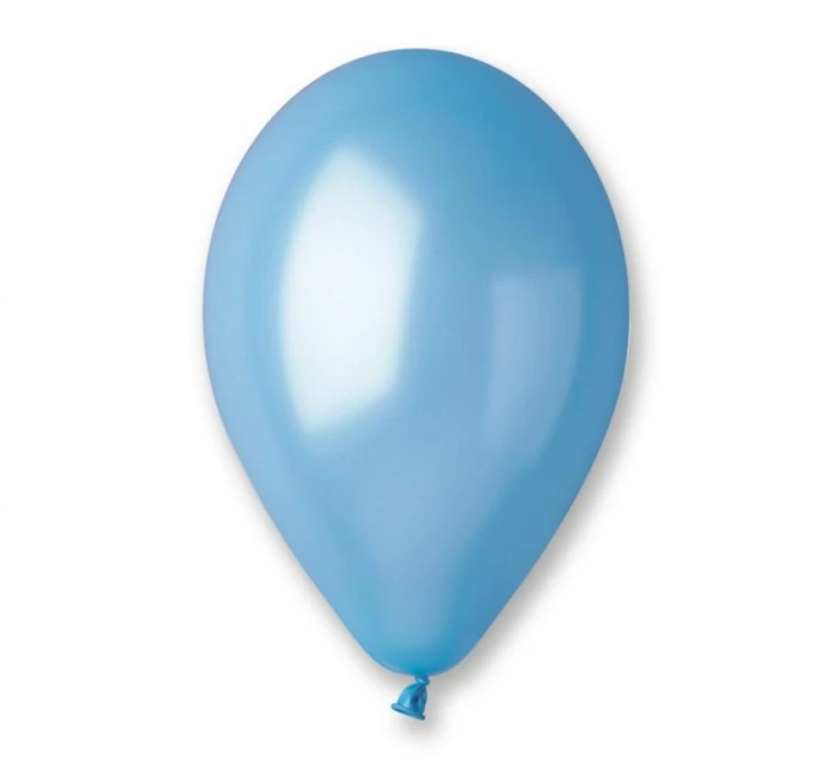 Balony GM90 metal 10" - błękitne 35/ 100 szt.