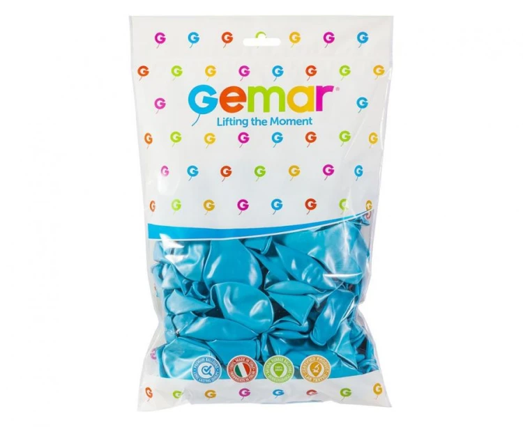 Balony GM90 metal 10" - błękitne 35/ 100 szt.
