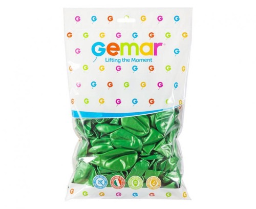 Balony GM90 metal 10" - zielone 37/ 100 szt.
