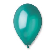 Balony GM90 metal 10" - zielone turkusowe 55/ 100 szt