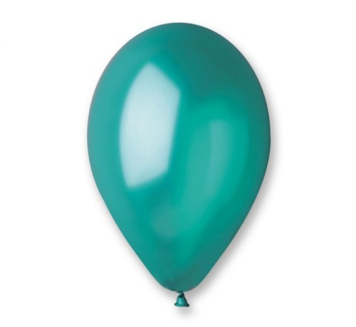 Balony GM90 metal 10" - zielone turkusowe 55/ 100 szt