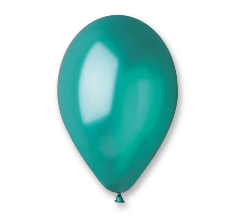 Balony GM90 metal 10" - zielone turkusowe 55/ 100 szt