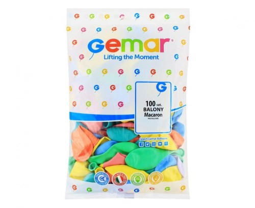 Balony G110 pastel 12" - mix Macaron/ 100 szt.