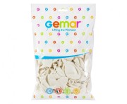 Balony GM90 metal 10" - perłowo-białe 29/ 100 szt.