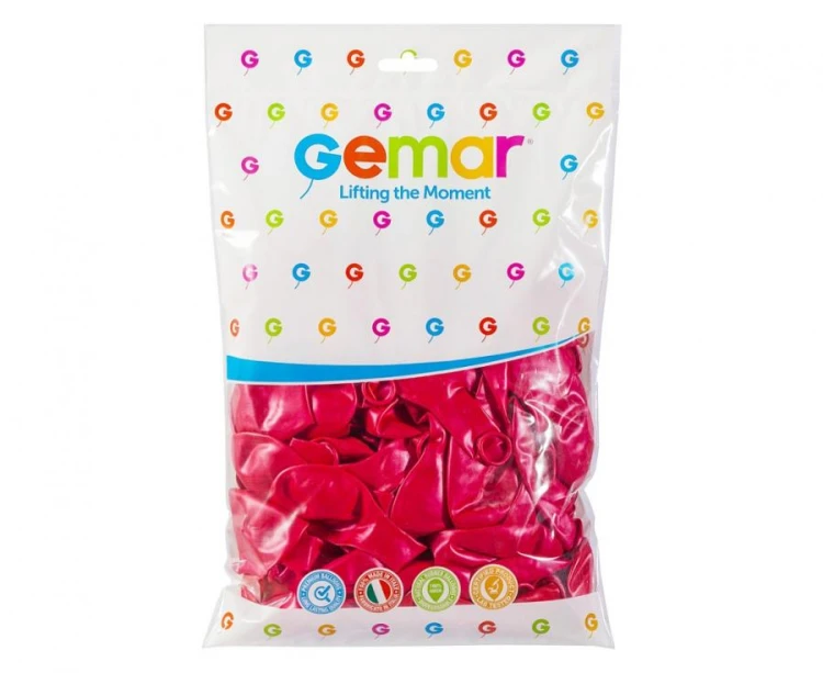 Balony GM90 metal 10" - czerwone 32/ 100 szt.