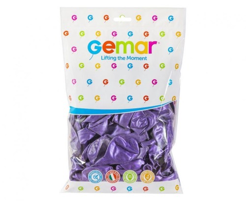 Balony GM90 metal 10" - fioletowe 34/ 100 szt.