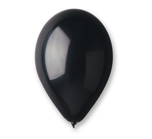 Balony GM90 metal 10" - czarne 65/ 100 szt.