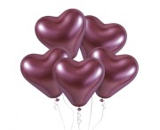 Balony CRB12 shiny 12 cali serca - różowe/ 25 szt.