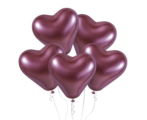 Balony CRB12 shiny 12 cali serca - różowe/ 25 szt.