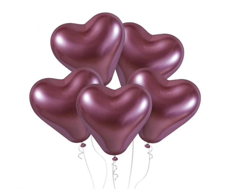 Balony CRB12 shiny 12 cali serca - różowe/ 25 szt.