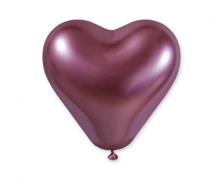 Balony CRB12 shiny 12 cali serca - różowe/ 25 szt.