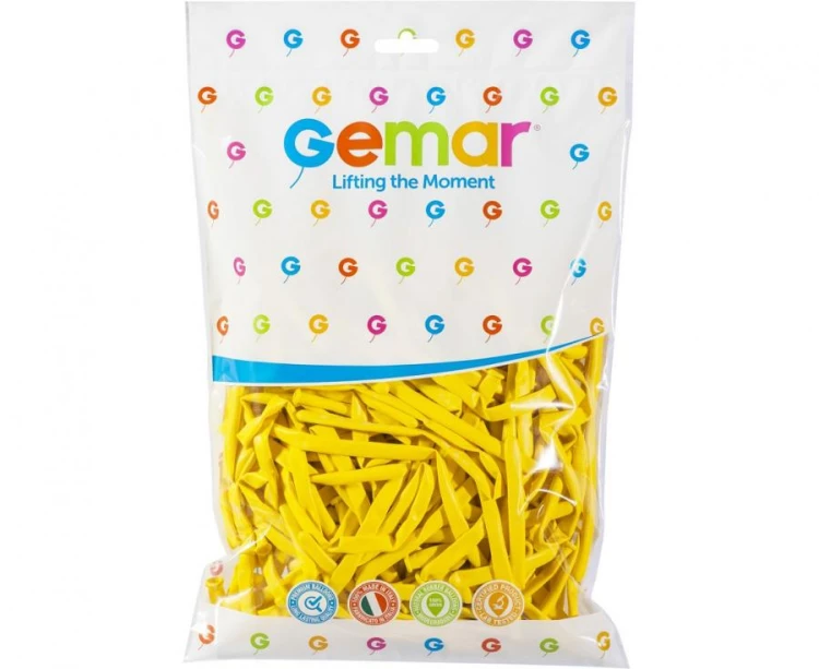 Balony D4 - Rurki włoskie żółte 02/ 100 szt.