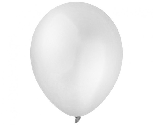 Balony Decomex 9", metallic White, 100 szt.