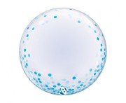 Balon Takara DECO Blue Confetti Dots, 24"