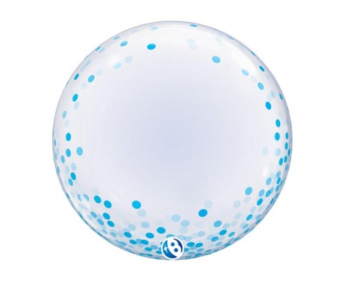 Balon Takara DECO Blue Confetti Dots, 24"