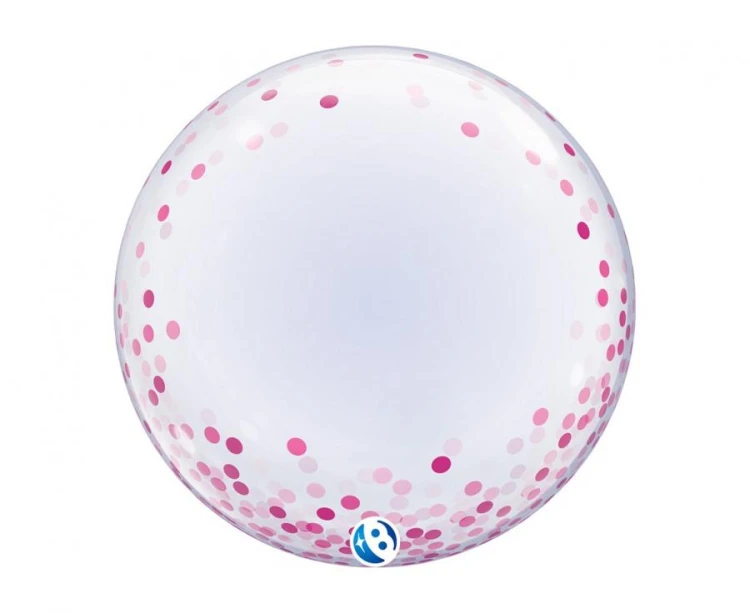 Balon Takara DECO Pink Confetti Dots, 24"
