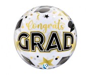 Balon Takara BUBBLE BALLOON Congrats Grad Stars & Dots, 22"