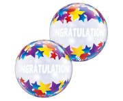 Balon Takara BUBBLE BALLOON Congratulations Shooting Stars, 22"