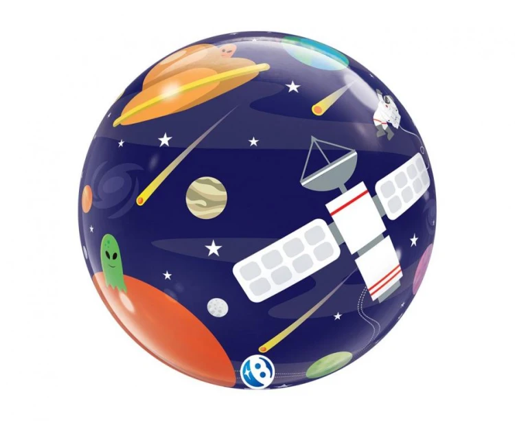 Balon Takara BUBBLE BALLOON Birthday Outer Space, 22"