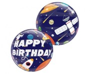 Balon Takara BUBBLE BALLOON Birthday Outer Space, 22"
