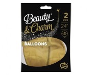 Balony Beauty&Charm, platynowe j. złote 24"/ 2 szt.