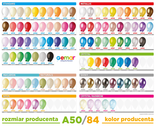 Balon GB30, kula shiny 0,80m - prosecco 85