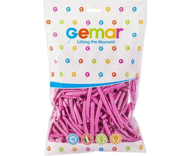 Balony D4 - Rurki włoskie różowe 06/ 100 szt.