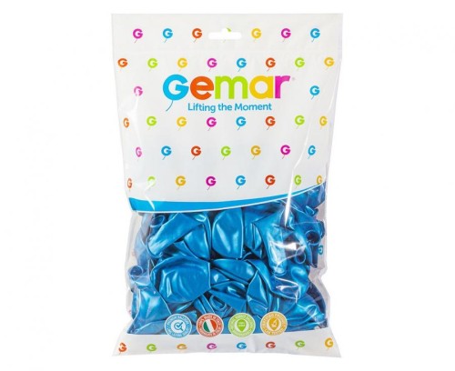 Balony GM90 metal 10" - niebieskie 36/ 100 szt.