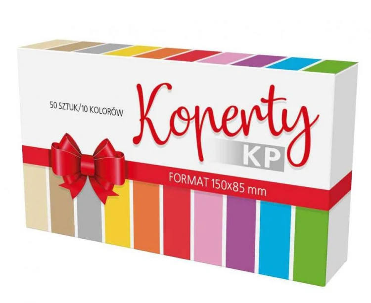 Koperty kolorowe na pieniądze KP 150x85 50 szt. Ogólne zest. 528 Kolor - Mix, Unicolour