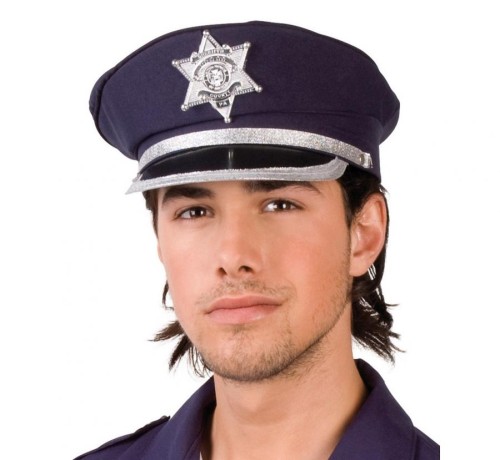 Czapka kapitana policji granatowa - policyjna czapka stróż prawa