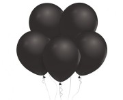Balony Beauty&Charm, metaliki czarne 12"/ 50 szt.