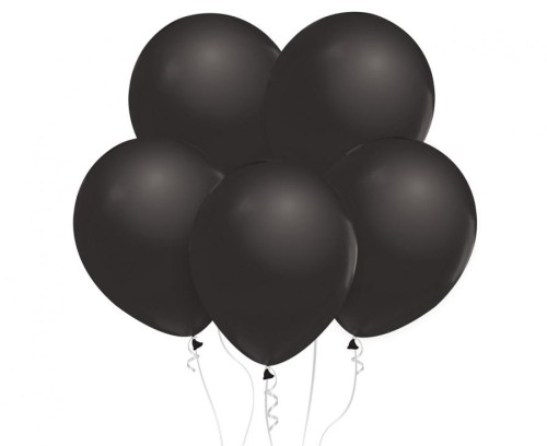 Balony Beauty&Charm, metaliki czarne 12"/ 50 szt.