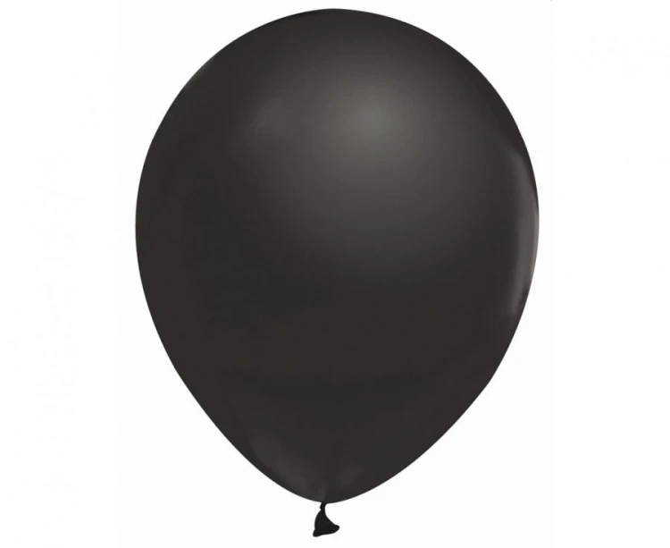 Balony Beauty&Charm, metaliki czarne 12"/ 50 szt.
