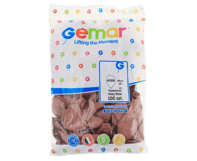 Balony G90 pastel 10" - różowe mgliste 99/ 100 szt.