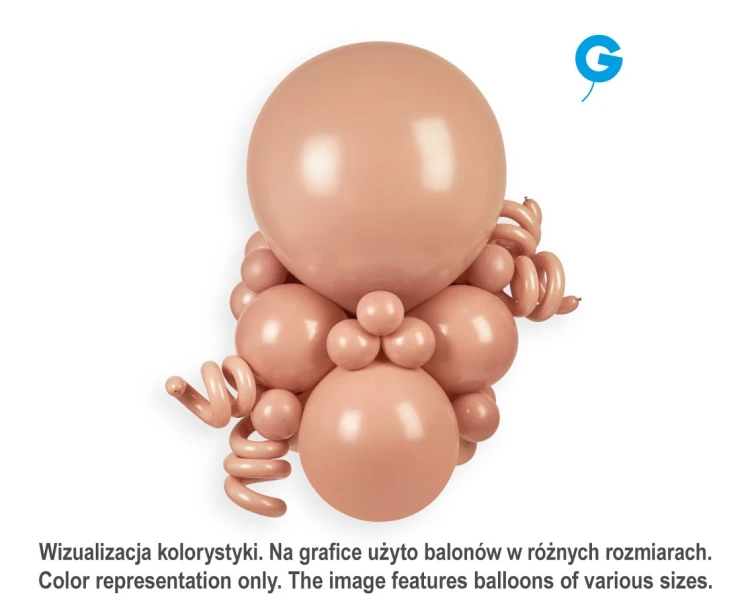 Balony G90 pastel 10" - różowe mgliste 99/ 100 szt.