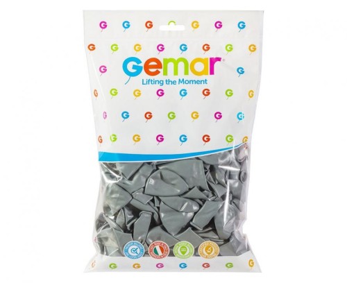 Balony G90 pastel 10" - szare 70/ 100 szt.