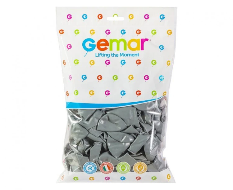 Balony G90 pastel 10" - szare 70/ 100 szt.