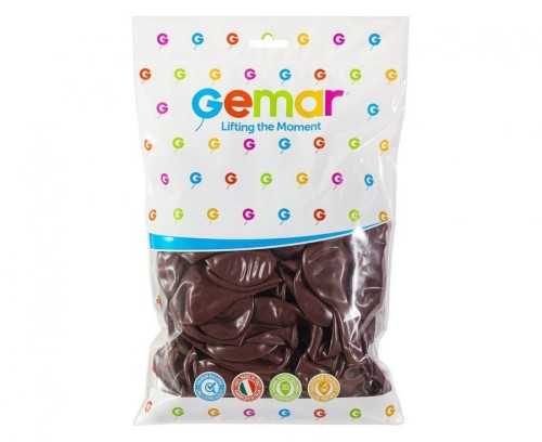 Balony G90 pastel 10" - bordowe 47/ 100 szt.