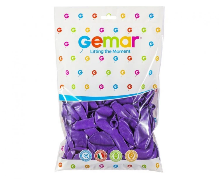 Balony G90 pastel 10" - fioletowe 08/ 100 szt.