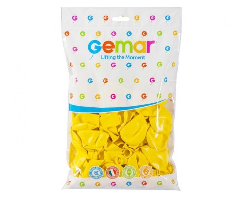 Balony G90 pastel 10" - żółte 02/ 100 szt.