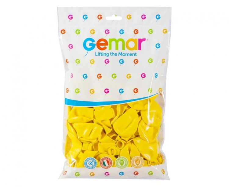 Balony G90 pastel 10" - żółte 02/ 100 szt.