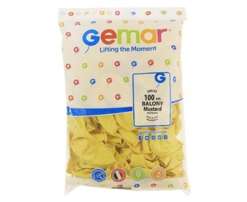 Balony G90 pastel 10" - mostarda 43/ 100 szt. (macaron)