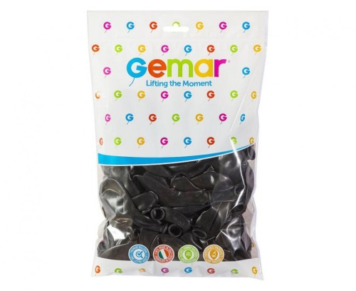 Balony G90 pastel 10" - czarny 14/ 100 szt.