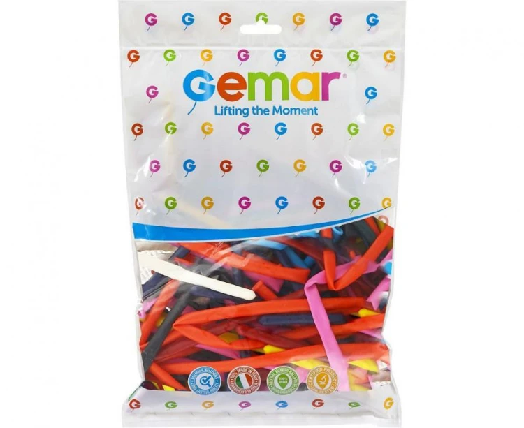 Balony D4 - Rurki włoskie Twister Mix / 100 szt.