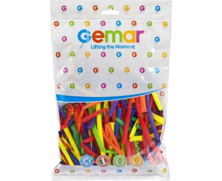 Balony D4 - Rurki włoskie Party Mix / 100 szt.