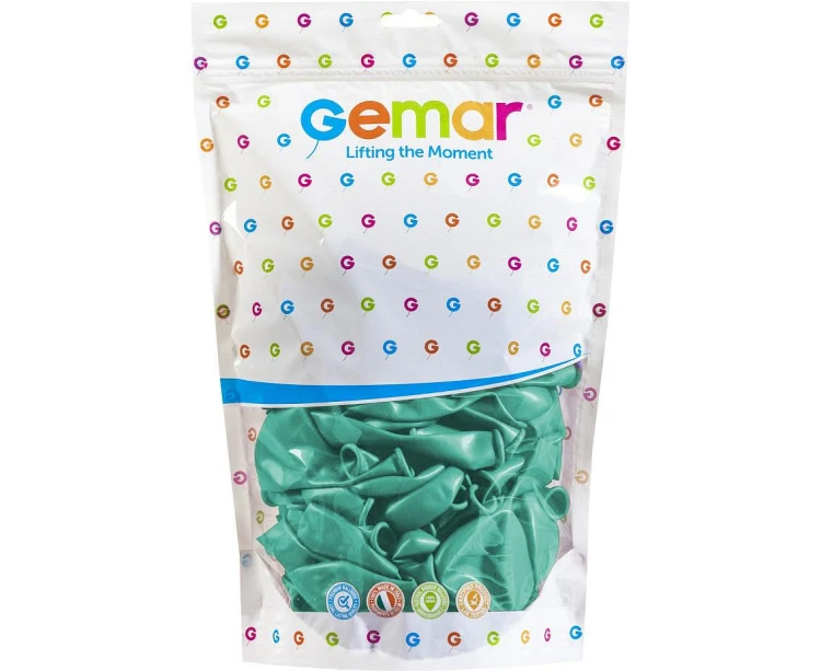 Balony Gemar 13", pastel miętowe Tiffany, 50szt.