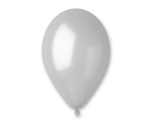 Balony AM80 metal 8" - srebrne 38/ 100 szt.